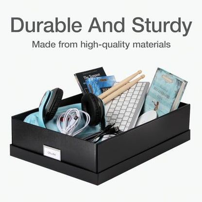 Oxford Keepsake Box, Protective Storage Box, Home and Office Organizer, Photo Storage Box, Souvenir Organizer, Large, 16" x 12" x 4 1/4" (41787) - size: 16" x 12" x 4 1/4"