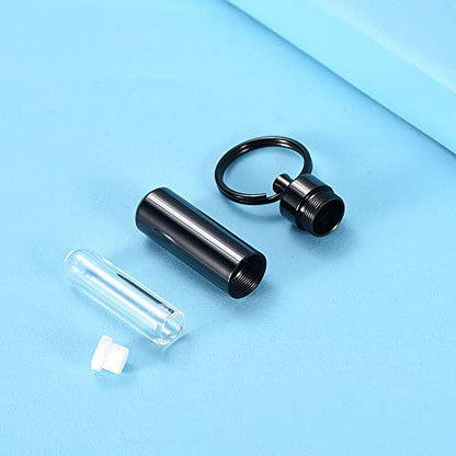 Imrsanl Cremation Jewelry for Ashes Pendant Urn Necklace Cylinder with Glass Vial Keepsake Ashes Memorial Jewelry - color: Customize