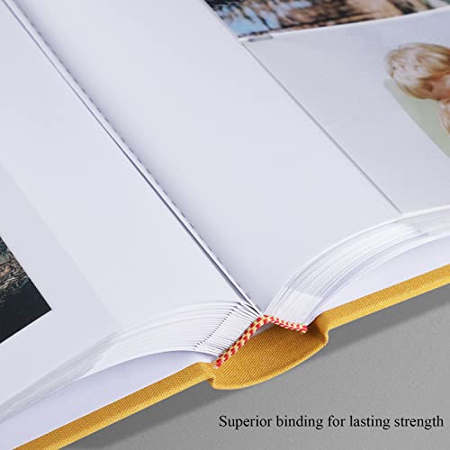 1DOT2 Photo Album with Writing Space,100 Pages,Linen Cover,IndianYellow - color: Indian Yellow