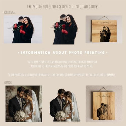 Personalized Wooden Photo Print from Your Picture Custom Photo on Wood - color: Rustic Photo Design