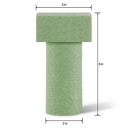 FloraCraft FloraFōM Memorial Vase Insert 3 Inch x 6 Inch Green - size: 6" x 3" x 2"