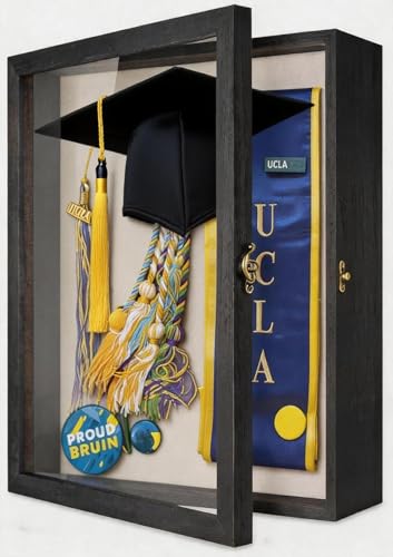 TJ.MOREE Large Shadow Box 13x16 Flowers Display Case Wooden Picture Frame - color: Black, size: 13x16