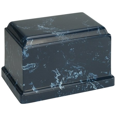 Navy Olympus Cultured Marble Cremation Urn for Human Ashes, Blue, Ground Burial, Home Display and Funeral Memorial - color: Navy