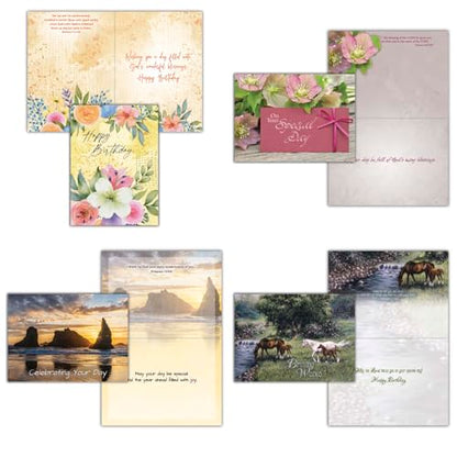 It's Your Birthday KJV Cards, 24 Count | Cheerful Birthday Greetings With KJV Scripture And Envelopes Make Celebrations More Meaningful And Memorable
