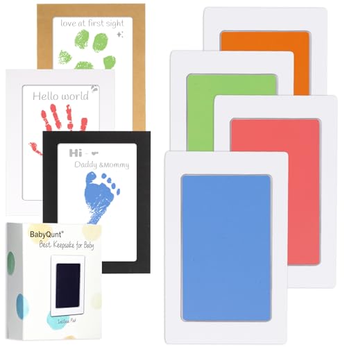 Inkless Baby Hand and Footprint Kit,Clean-Touch Pads for Newborn, 4 Pack | No Mess,Baby Footprint Kit,Dog Nose,Paw Print Kit for Dogs Cats Baby Keepsake,New Mom Gifts - color: Color-4, size: 4-Pack, Small