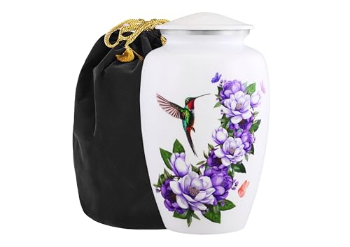 Pink Rose Humming Bird Adult Cremation Urns for Human Ashes - Decorative Urn, Ashes Urn & Male,Urns for Ashes Men & Women,Funeral Urn (Magnolia Flower, Adult) - color: Magnolia Flower, size: Adult
