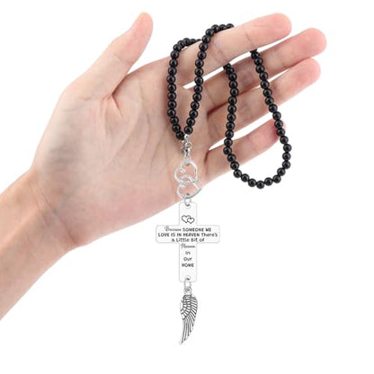 Memorial Car Charm Cross Rear View Mirror Hanging Accessories Sympathy Gift for Loss of Sister Brother Dad Mom Daughter Son Grief Bereavement Remembrance Keepsake Car Interior Decor
