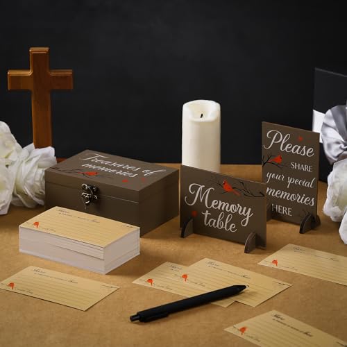 Gilprop 112 Pcs Share a Memory Cards for Celebration of Life - style: Cardinal