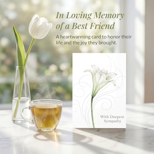 Elegant Sympathy Card, Elegant Floral Condolence For Loss - color: Sympathy Card 014