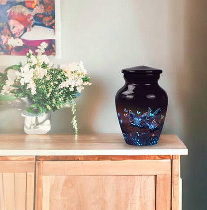 Butterfly Urn for Ashes, Small Urns for Human Ashes | Mini Cremation Urn for Ashes Adult Small Ashes Keepsake Urn | 3 Inches Set of 2 - size: 3 inch Keepsake Set 4