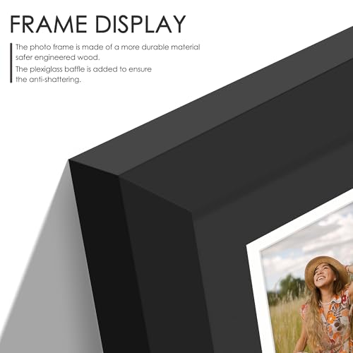 DUENPY 5.6x10 Polaroid 3 Opening Mini Frame Black - color: Black, size: 5.6x10（2x3 opening）