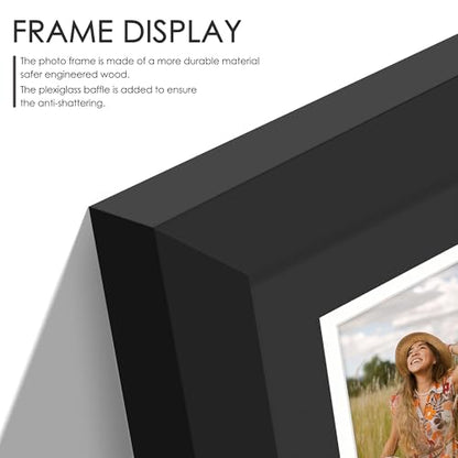 DUENPY 5.6x10 Polaroid 3 Opening Mini Frame Black - color: Black, size: 5.6x10（2x3 opening）