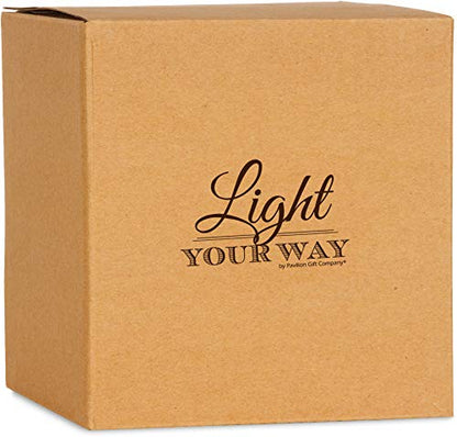 Pavilion Gift Company 19017 Light Your Way LED Lit Glass Lantern, Beautiful, 5-1/2-Inch