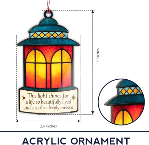 Memorial Christmas Ornaments 2026, Sympathy Gifts for Loss of Mother Father, in Memory of Loved One Gifts, Memorial Gifts for Loss of Mom Dad Son Husband, Heartfelt Holiday Remembrance Ornament
