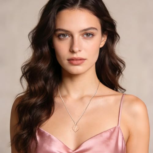 Angel Wings Necklace 925 Sterling Silver Guardian Angel Nurse RN Caduceus Pendant Charm Crystal Angel Jewelry Gifts for Women - style: F-Angel Wings Locket (Rose Golden)