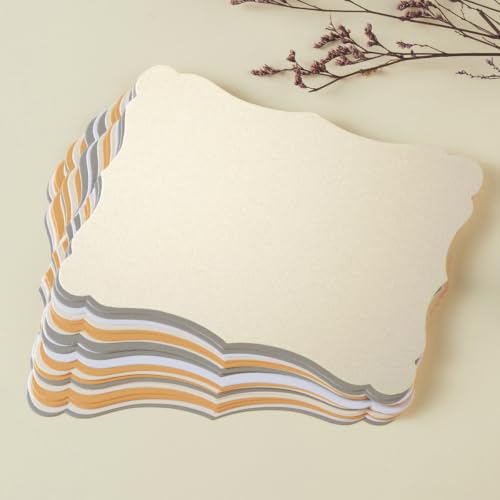 50 Pack Shiny Gold Blank Cardstock Greeting Cards, 5x7IN - color: Gold, size: 5x7IN