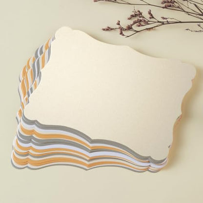 50 Pack Shiny Gold Blank Cardstock Greeting Cards, 5x7IN - color: Gold, size: 5x7IN