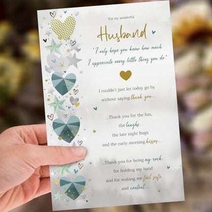 Husband Birthday Card, Happy Birthday Gift for Husband from Wife - color: QQ-67