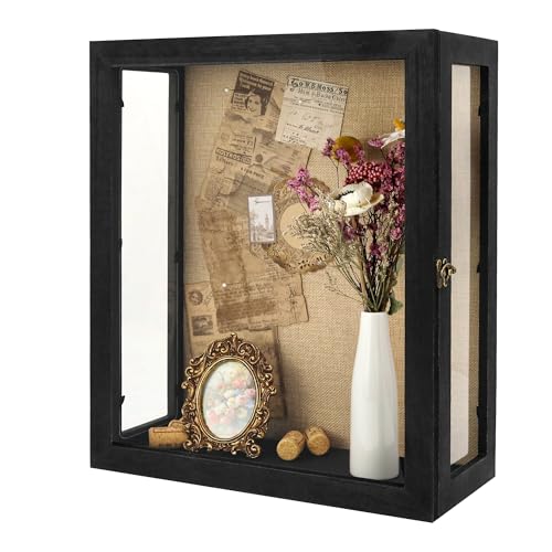13x16x6 Extra Black Deep Shadow Box with 3 Removable Panels,Black - color: Black, size: 13x16x6