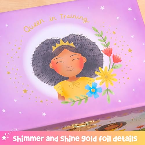 Giggle & Honey® Musical Ballerina Jewelry Box for Girls | Music Boxes for Little Girls, Toddler Jewelry Box for 4 Year Old Kids, Toys for Toddlers, Birthday Gifts for Kids 5-9 Years - style: Little Queen