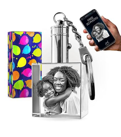 ArtPix 3D Crystal Photo Keychain - Personalized Custom Picture Keepsake - color: Square Premium, size: Medium