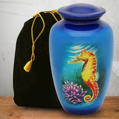 Seahorse Adult Cremation Urn