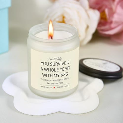 1 Year Anniversary Candle Gifts for Girlfriend, Boyfriend, Couple | Anniversary Wedding Gifts for Birthday Valentine's Day Gift for Wife Husband, Romantic Gift, Lavender Scented Candle - color: 1 Year Anniversary Candle Gifts