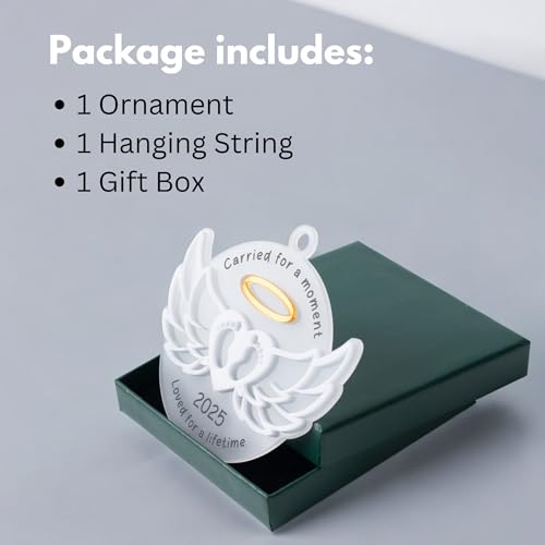 Miscarriage Ornament, Acrylic Baby Memorial Ornaments, 2025 Carried for a Moment Sympathy Gift Baby Loss, Miscarriage Gifts for Mothers & Fathers, Infant Loss Remembrance Christmas Ornaments