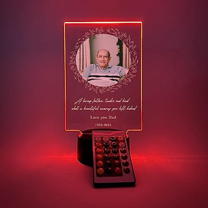 MIRROR MANIA Custom Personalized Photo LED Sympathy Gifts Memorial in Loving Memory of Loved One Heaven Bereavement Gifts Remembrance Gifts Condolence Gifts for Loss of Mother Loss of Father