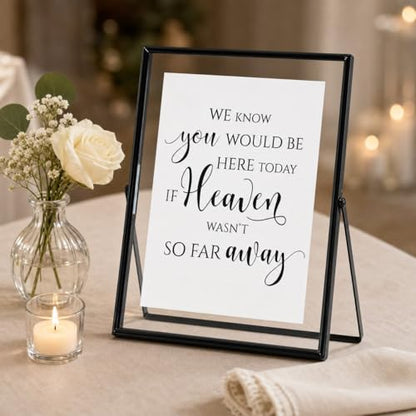 Calculs Wedding Memorial Sign, Black 8x10 Floating Picture Frame - color: Metal Black-10x8in