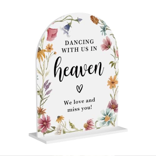 Acrylic Wedding Sign Love is Sweet Signs for Ceremony Modern Calligraphy White Arch Wildflowers Acrylic Table Top Signs for Wedding Reception and Event Party Table Decor 8x10 Inch - color: Love is Sweet