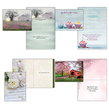 48 All Occasion Religious Greeting Cards Value Pack 1,King James Version Scriptures,Faith Based Greeting Cards,Assorted Designs including Religious Birthday, Thinking of You Cards