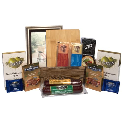 Gift Basket Village - L.B. Sympathy Basket, Thoughtful Comfort Gift with Picture Frame, Gourmet Snacks & Treats, Ideal for Condolences