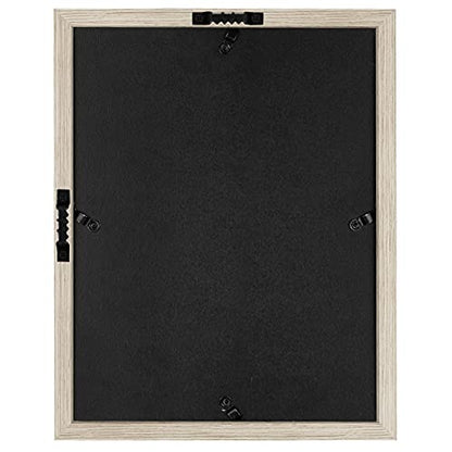 Americanflat 11x14 Shadow Box Frame with Shatter-Resistant Glass - Silhouette Collection - Large Shadow Box Display Case for Tabletop and Wall Display - Driftwood with Soft Felt Back - color: Driftwood, size: 11x14