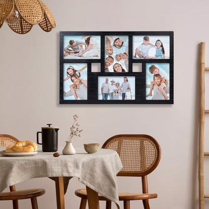 4x6 Collage Picture Frame Family Photos Display - 6 Openings Black - color: Black, size: 6 Opening