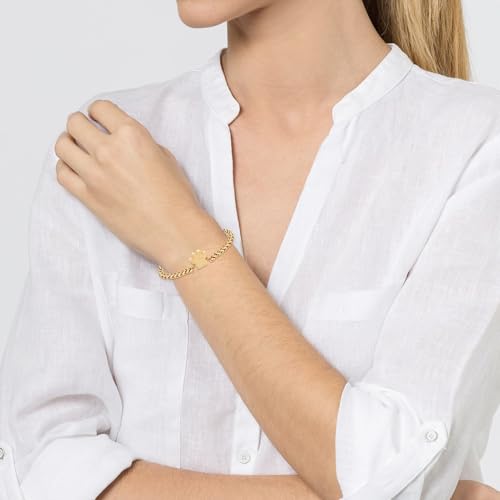 XSMZB Cremation Bracelet for Ashes - Paw Print Cremation Jewelry Pet Dog Cat Stainless Steel Keepsake Memorial Urn Bangle - color: A-Gold