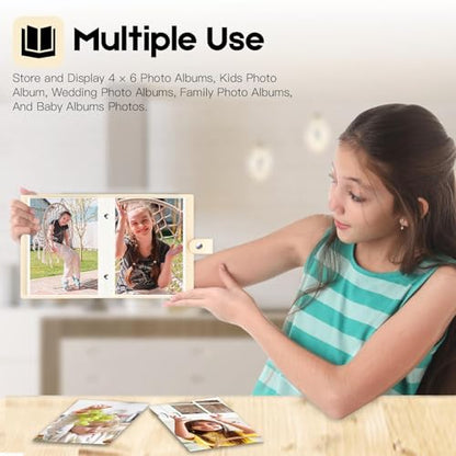 Ruibytree 2 Pack Small Photo Albums 4x6 Pictures, 104 Photos Total, Beige - color: Beige