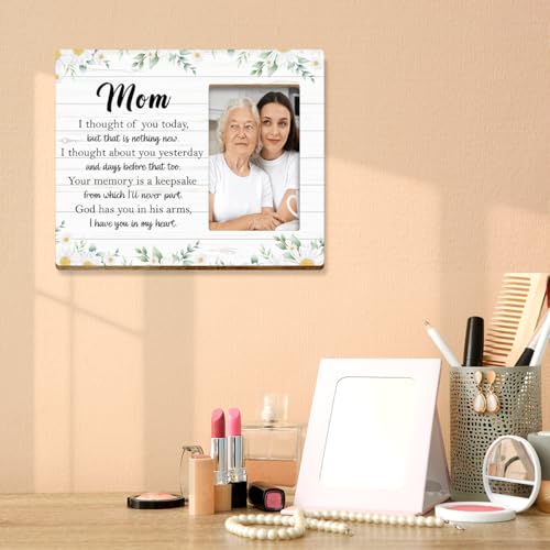 JANLAN Memorial Gifts for Loss of Mom,Mother Memorial Picture Frame,Bereavement Sympathy Gifts for Loss of Mom,Mommy God Has You in His Arms I Have You in My Heart Photo Frame - style: Loss of Mom-4
