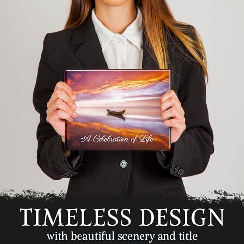 Funeral Guest Book for Your Loved One Funeral Services, Hardcover Celebration of Life Guest Book, Guest Book for Funeral with Memory Share Memory Book for Celebration of Life
