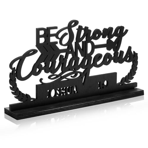 Jetec Inspirational Table Sign Art Decoration, Be Strong and Courageous - style: Be Strong and Courageous