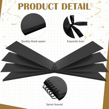 AmazingSpark Birthday Guest Book Set Memory Photo Guest Book Black Gold Decoration Birthday Gift for Men Women Wood Signature Photoprop Party Supply Sign Picture Album for Party Event (21 st) - size: 21 st