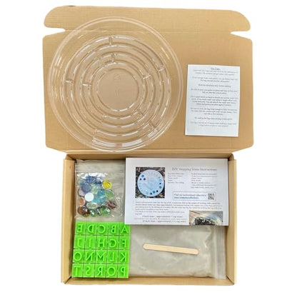 Large DIY Stepping Stone Kit, Handprint Stepping Stone, Mother's Day Gift, Footprint Stepping Stone (12 Inch + Stamp Set) - size: 12 Inch + Stamp Set