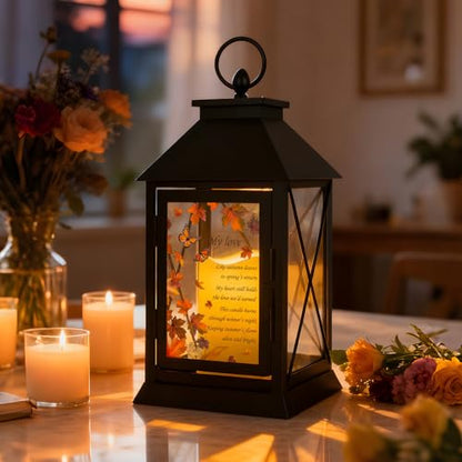 Memorial Candle Lantern with Flickering LED Candle and Remote Control Bereavement Sympathy Gifts in Memory for Loss of Partner Remembrance Gift (Partner) - color: Partner