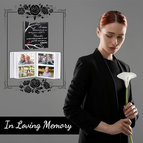 ReliThick Cardinal Funeral Photo Album 4 x 6 Inch 200 Blank Pages Memorial Leather Memory Album Scrapbook for Memorial Service Celebration of Life Decor in Loving Party Supply(Remember the Best Times) - style: Remember the Best Times