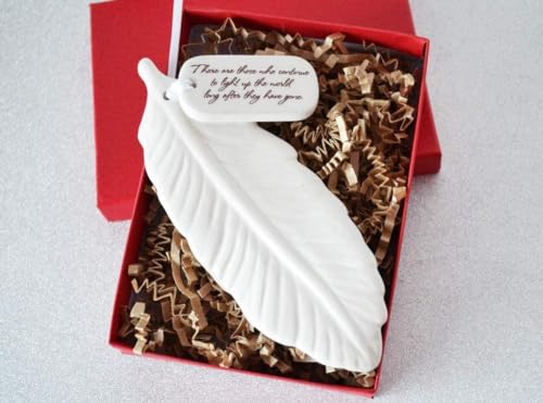 Sympathy Feather Ornament - There are Those Who Continue to Light Up - color: There Are Those Who Continue