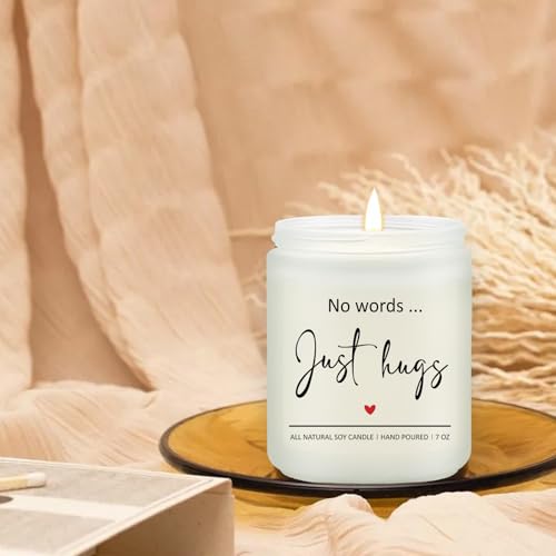Bereavement Gifts - Sympathy Gift for Loss of Loved - Get Well Soon, Thinking of You, Feel Better Cheer Up, After Surgery Gfits for Women - Lavender Scented Candle - color: No Words