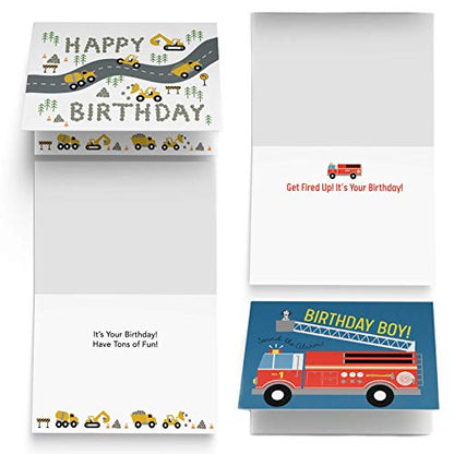 Tiny Expressions Kids Birthday Cards with Envelopes,10-Pack | Each Card Includes an Inside Message, Featuring 10 Unique Gender-Neutral Designs, Durable Cardstock