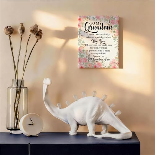 RTVJTERQ Grandma Canvas Wall Art, To My Grandma Pink Floral Quote Print, Heartwarming Gift for Grandmother, Ready to Hang 8x10 Inches - color: Quote 22