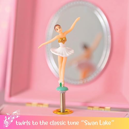 Giggle & Honey® Musical Ballerina Jewelry Box for Girls | Music Boxes for Little Girls, Toddler Jewelry Box for 4 Year Old Kids, Toys for Toddlers, Birthday Gifts for Kids 5-9 Years - style: Twirling Ballerina
