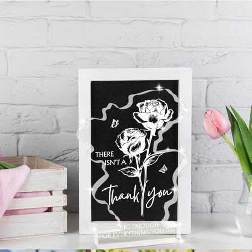 Thank You Gifts for Coworker College Teacher Women Men, Small Teacher Appreciation Acrylic Plaque Gifts, Christmas Mothers Day Gifts Leaving Gift, Thank You Gift for Leader Colleague Principal - color: Thank